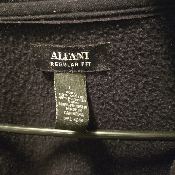 Alfani Men's Size Medium Zip Up BLACK Lightweight Jacket - Picture 5 of 6